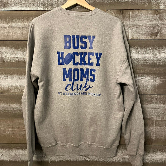 Busy Hockey Moms Club Crewneck Sweatshirt - JETS