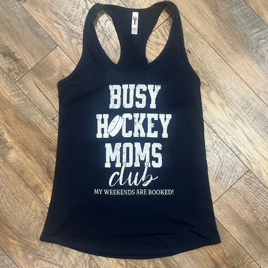 Busy Hockey Mom Women's Racerback Tank