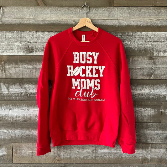 Busy Hockey Moms Club Crewneck Sweatshirt