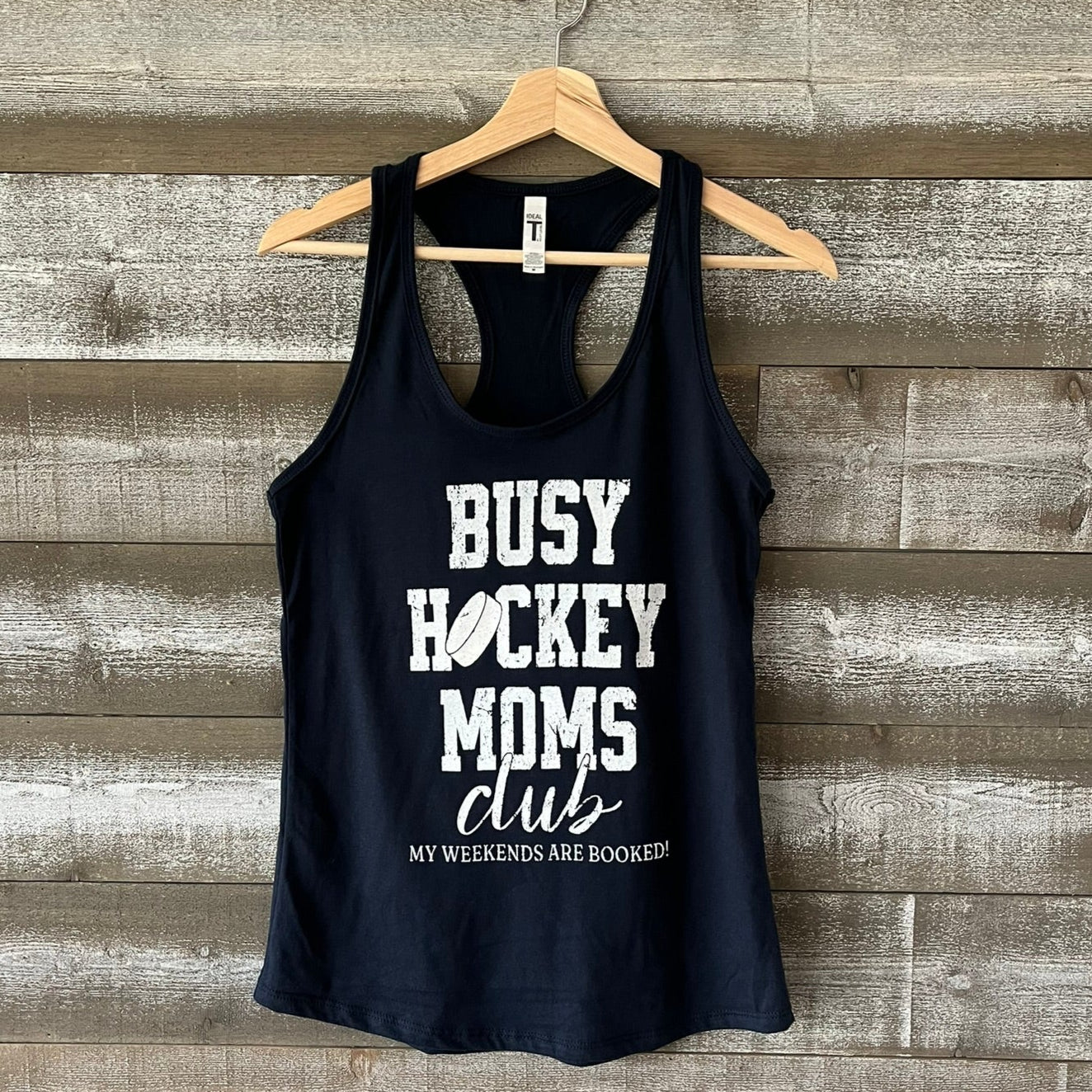 Busy Hockey Mom Women's Racerback Tank