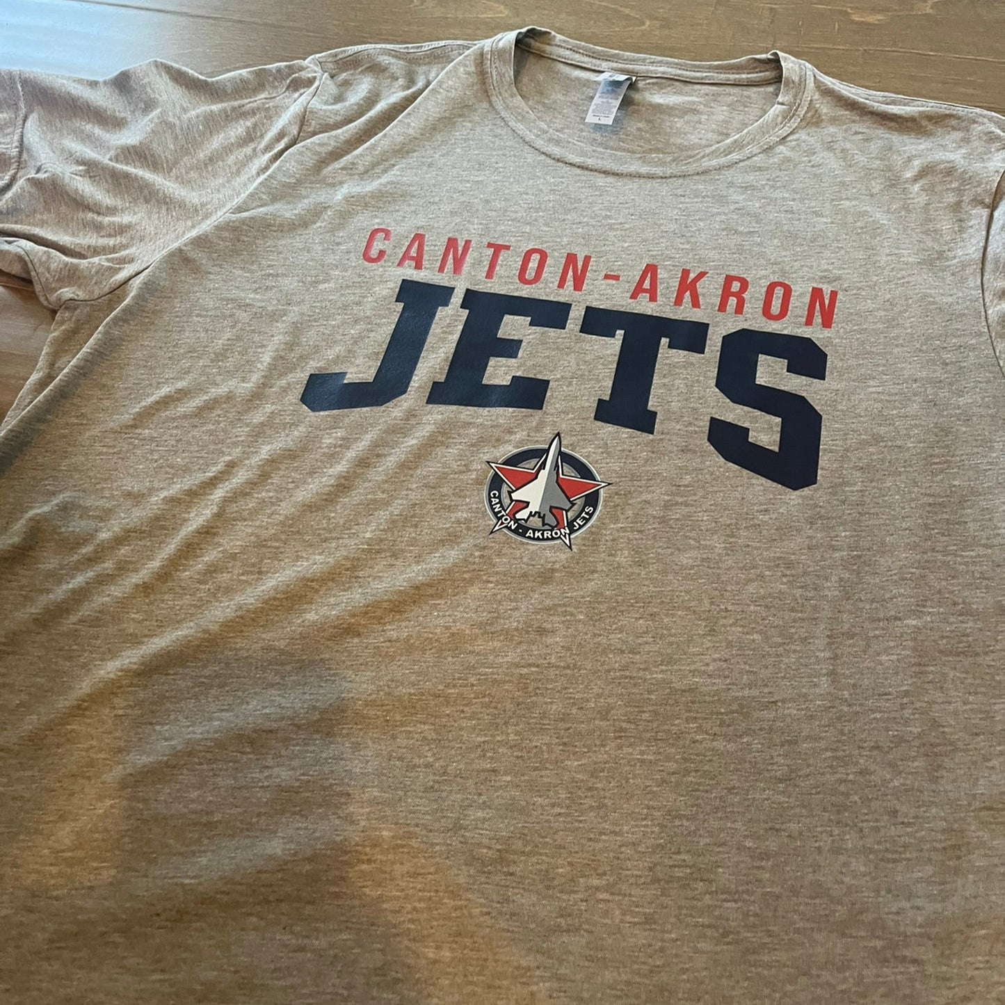 Canton-Akron Jets Logo Poly Rich T-Shirt