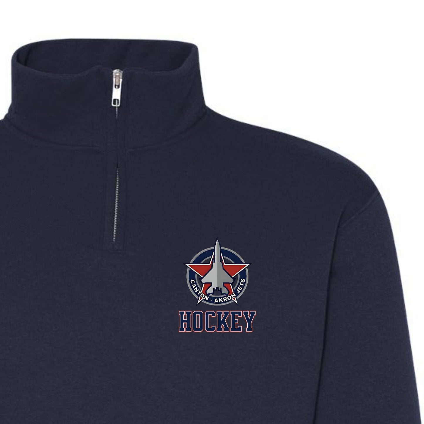 Canton-Akron Jets Quarter Zip Logo Fleece