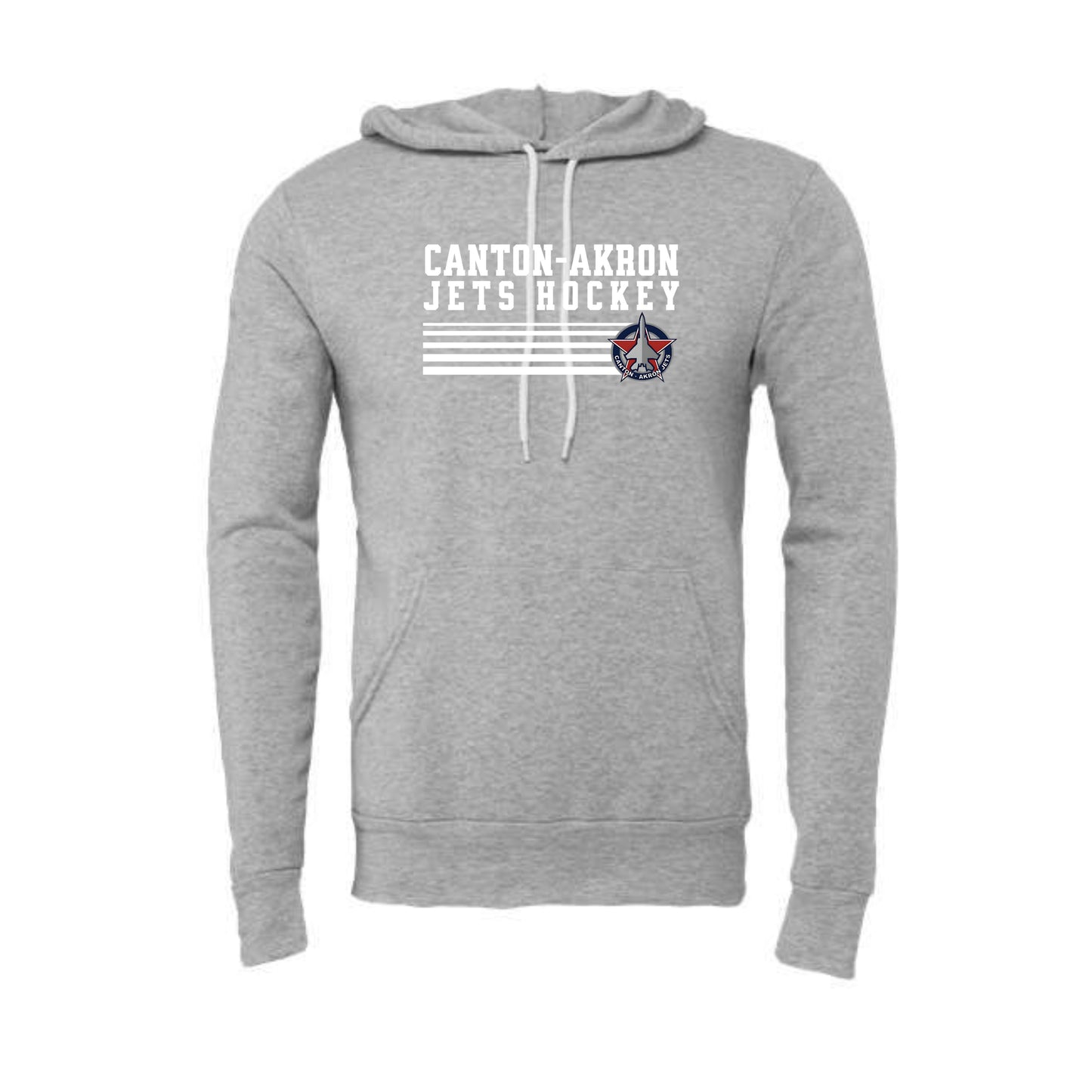 Canton-Akron Jets Stripe Hockey Logo Hooded Sweatshirt