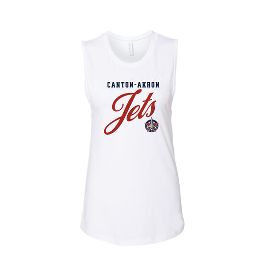 Canton-Akron Jets Script Women's Muscle Tank